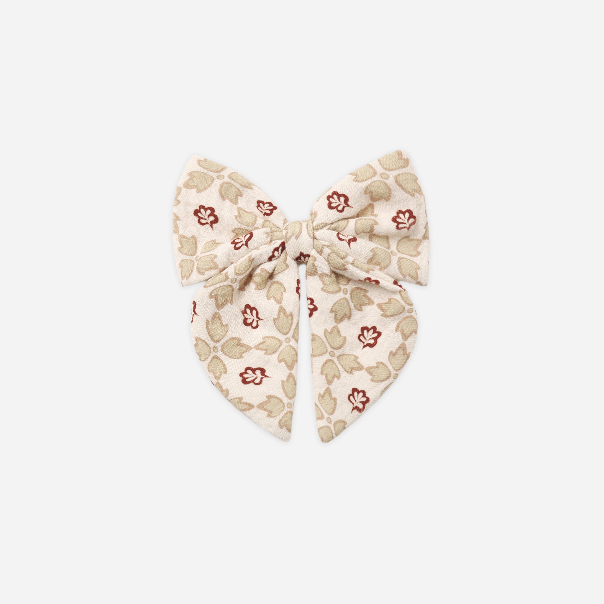 QUINCY MAE PRINTED BOW - WINTER ROSE