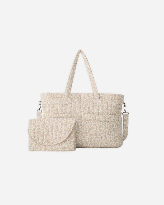 QUINCY MAE DIAPER BAG + CHANGING MAT - WILDFLOWER