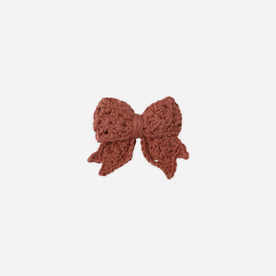 QUINCY MAE CROCHET BOW - CRANBERRY