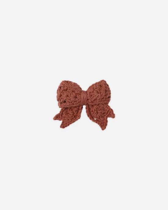 QUINCY MAE CROCHET BOW - CRANBERRY
