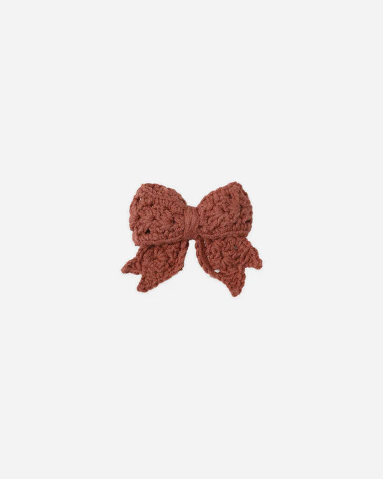 QUINCY MAE CROCHET BOW - CRANBERRY