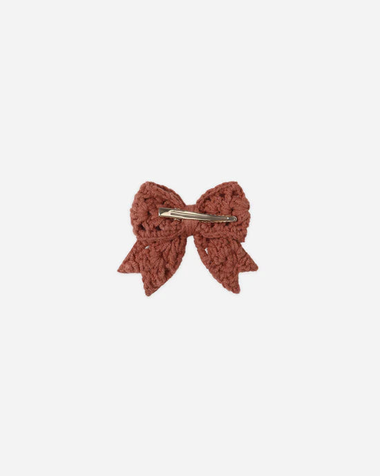 QUINCY MAE CROCHET BOW - CRANBERRY