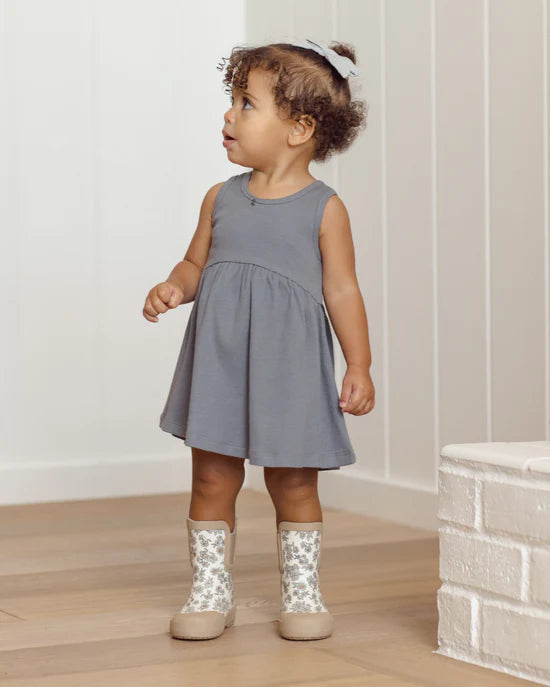 QUINCY MAE RAIN BOOTS - BLUE FLORAL