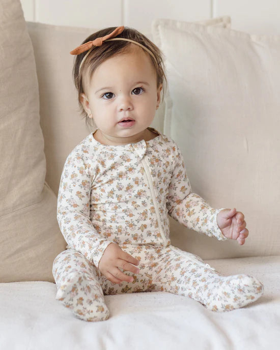 QUINCY MAE BAMBOO ZIP SLEEPER - WILDFLOWER