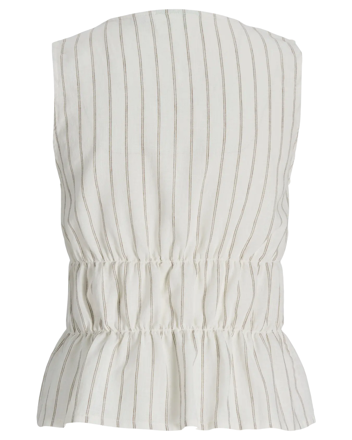 JJXX ALMIRA LINEN TIE TOP - BLANC STRIPES
