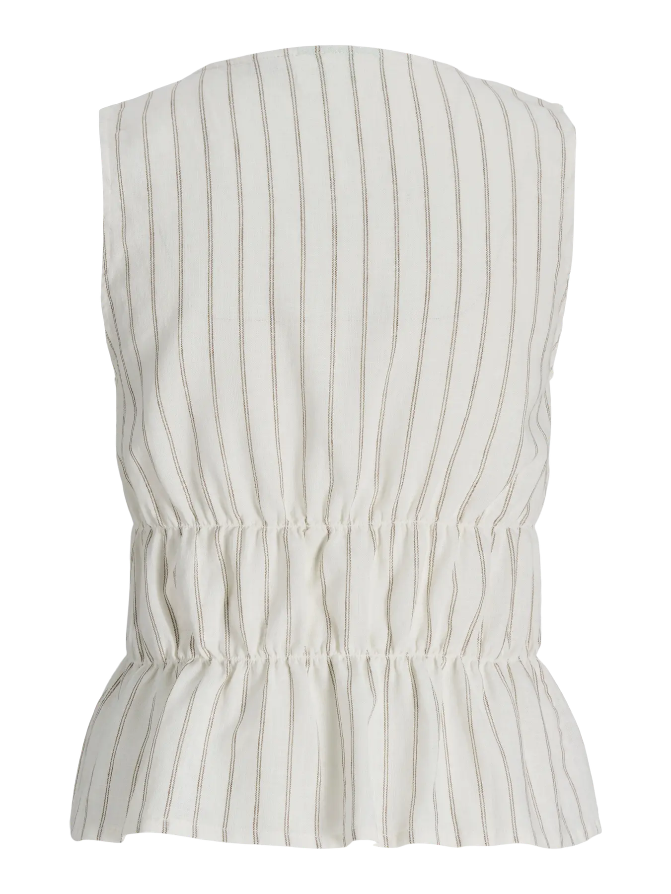 JJXX ALMIRA LINEN TIE TOP - BLANC STRIPES