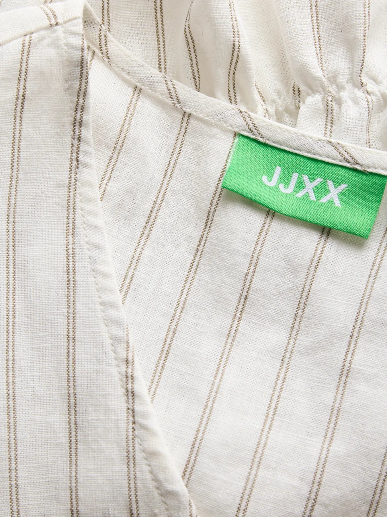 JJXX ALMIRA LINEN TIE TOP - BLANC STRIPES