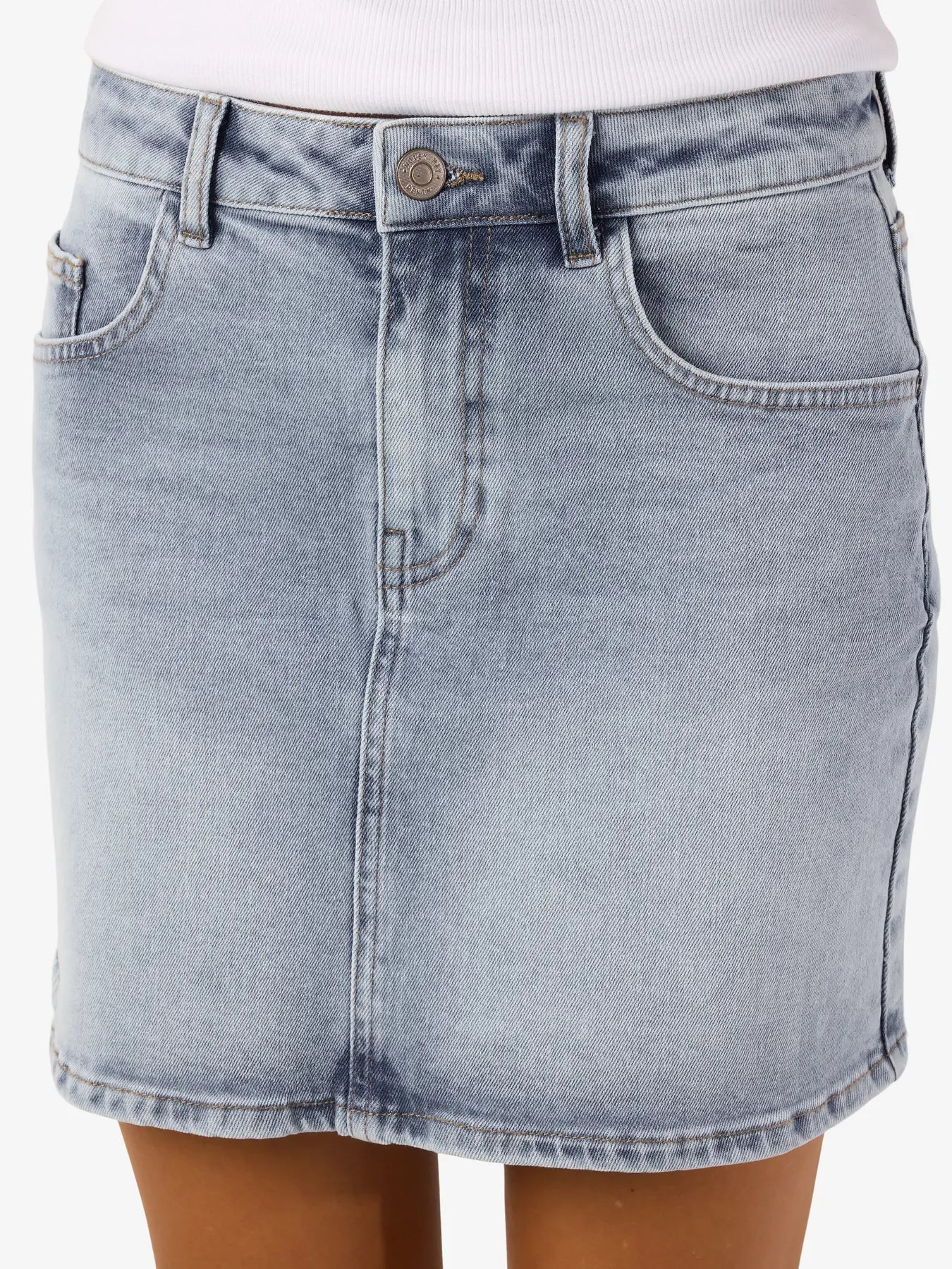 NM YOLANDA DENIM SKIRT - LIGHT BLUE DENIM