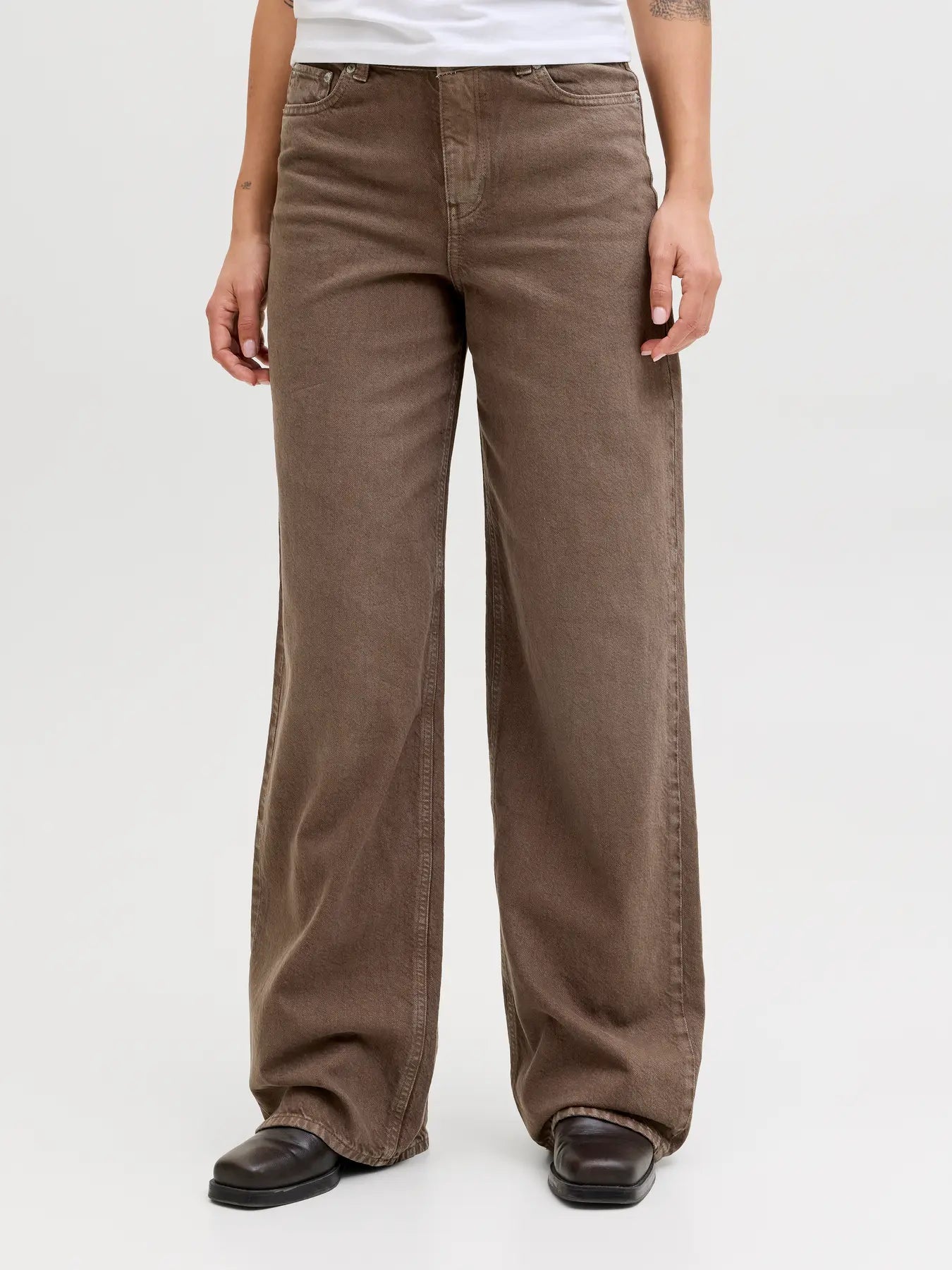 JJXX TOKYO WIDE JEANS - CHOCOLATE BROWN