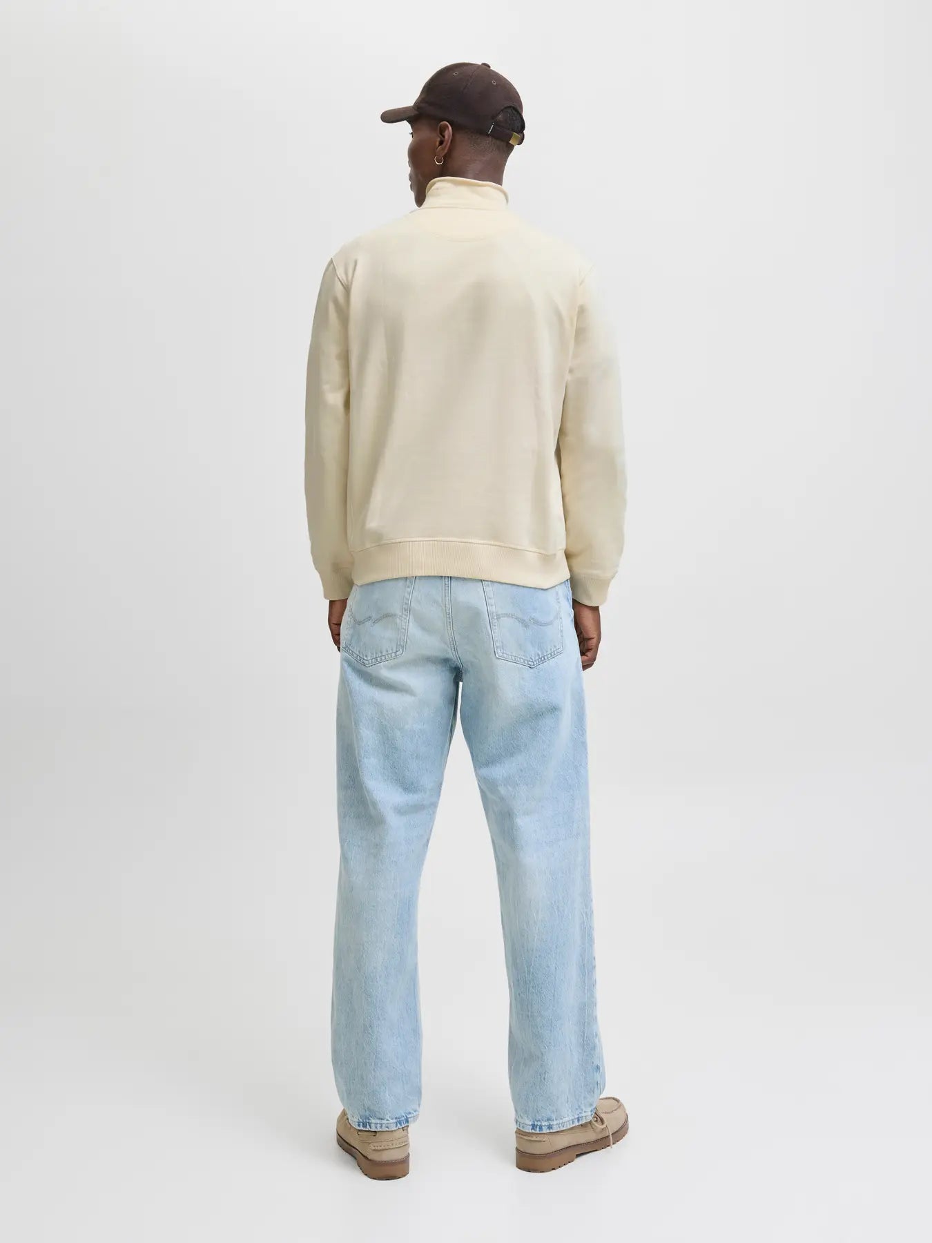 JJ NORREBRO HIGH NECK SWEAT PULLOVER - ANTIQUE WHITE