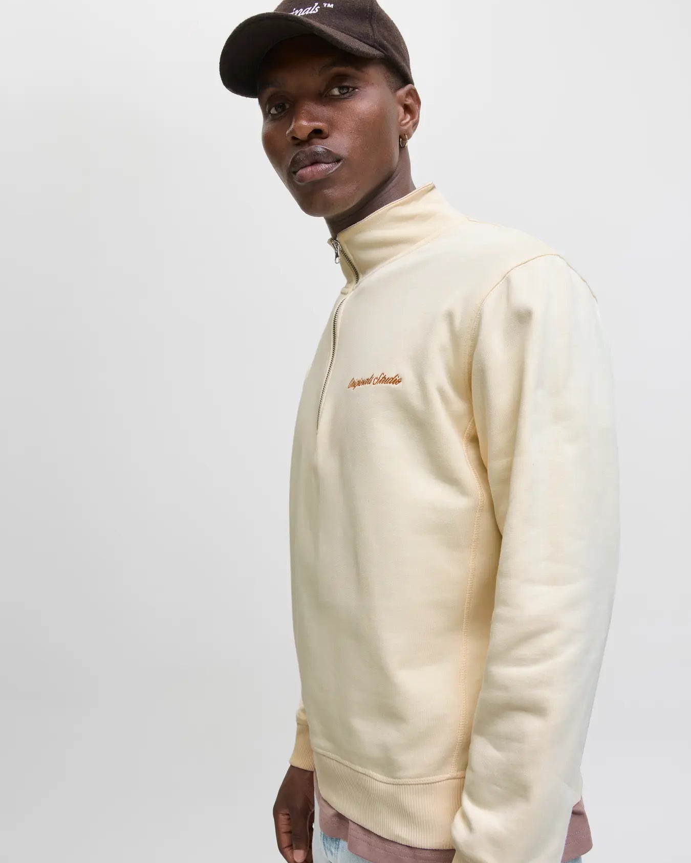 JJ NORREBRO HIGH NECK SWEAT PULLOVER - ANTIQUE WHITE