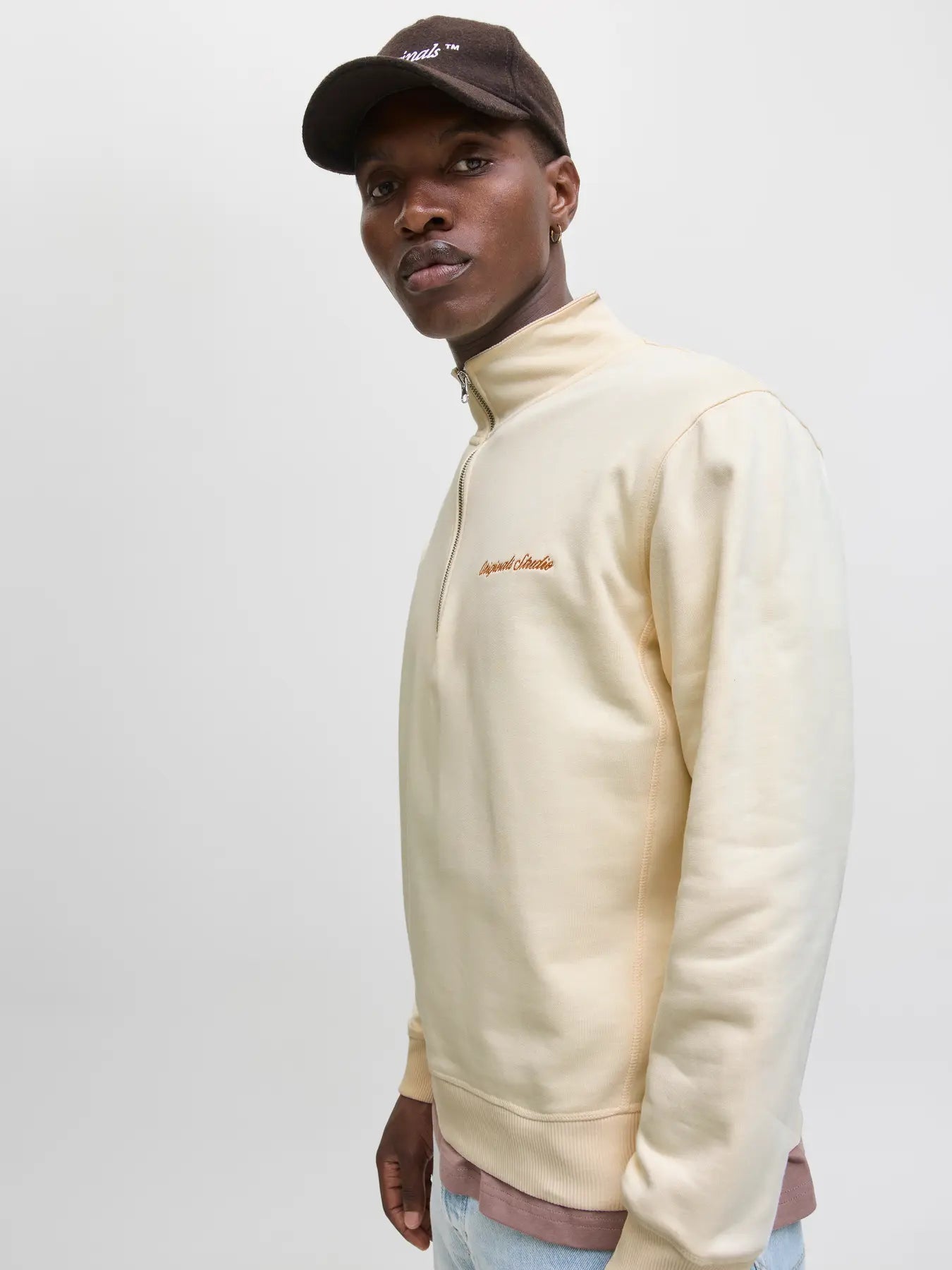 JJ NORREBRO HIGH NECK SWEAT PULLOVER - ANTIQUE WHITE