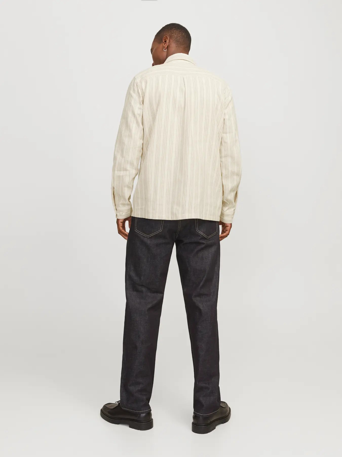 JJ CRAYMOND STRIPE OVERSHIRT - CLOUD DANCER