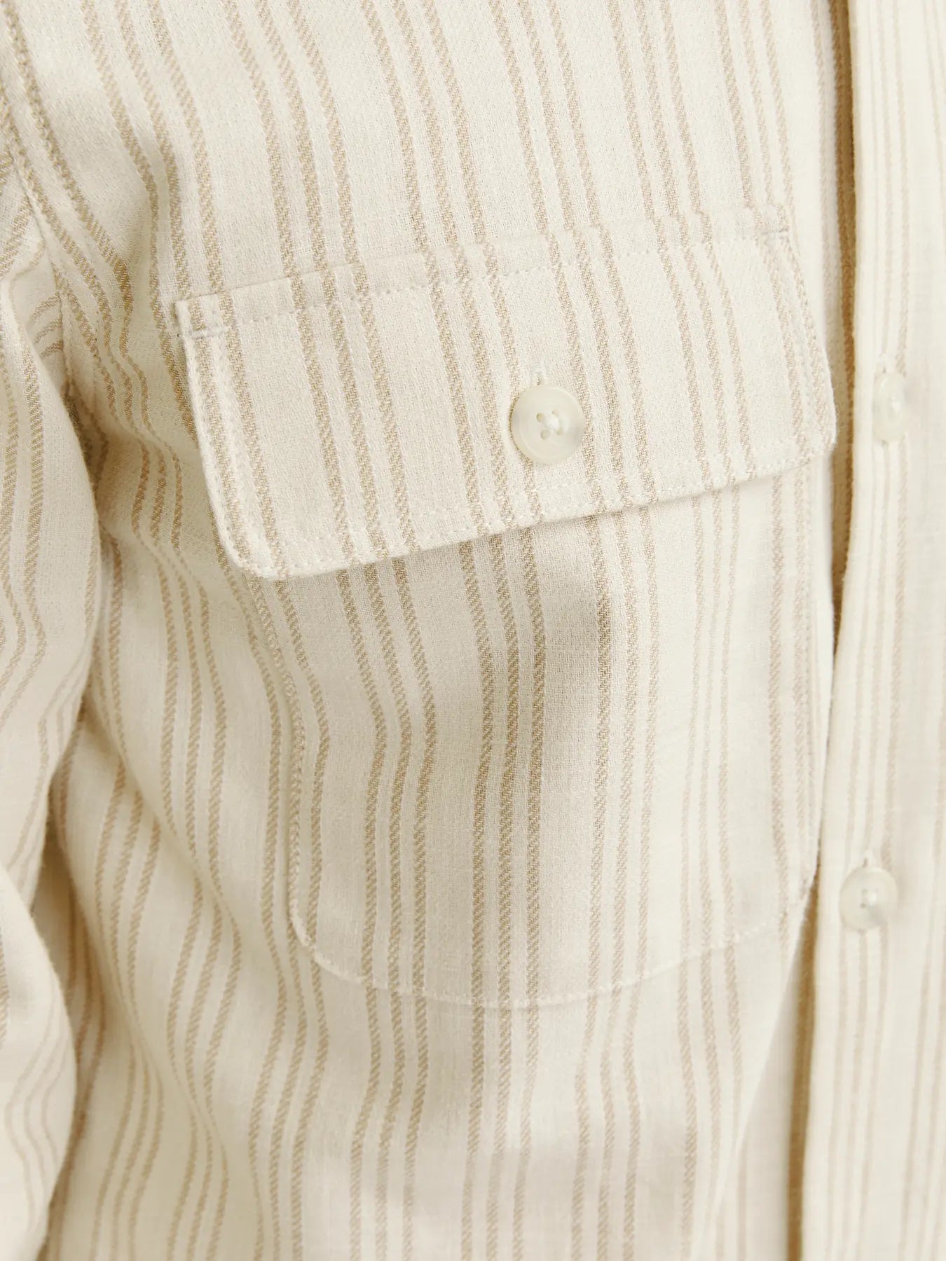 JJ CRAYMOND STRIPE OVERSHIRT - CLOUD DANCER