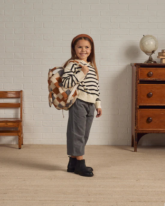 RYLEE + CRU SHEARLING BACKPACK - CHECK