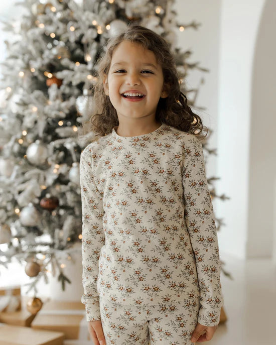 RYLEE + CRU LONG SLEEVE PJ SET - HOLIDAY BLOOM - LAST SIZE 10/12Y