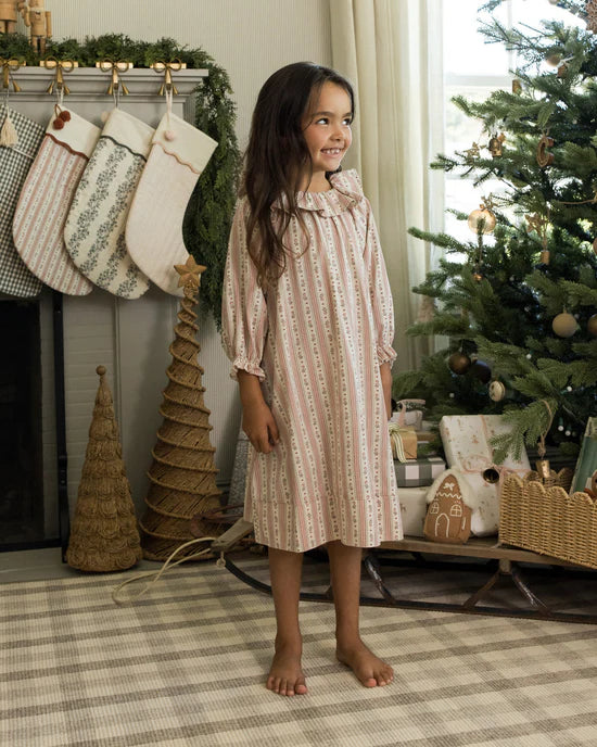 RYLEE + CRU GIRLS NIGHTGOWN - CANDY CANE STRIPE