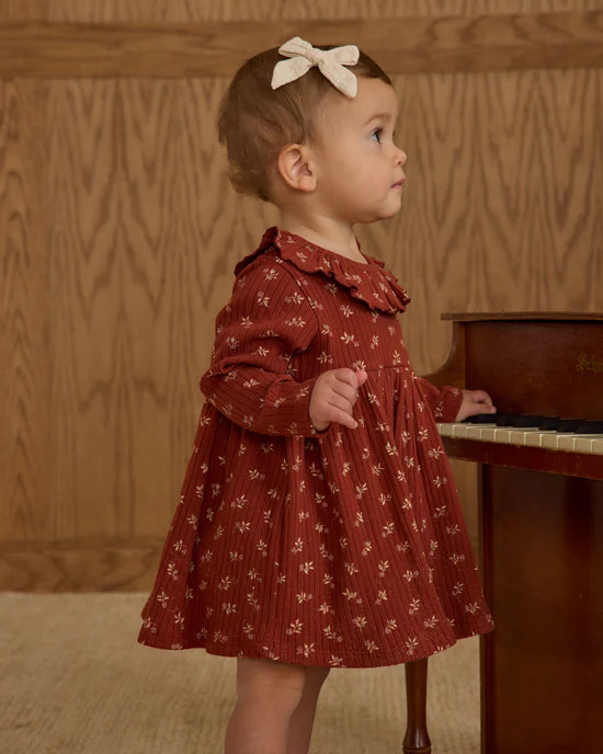 RYLEE + CRU RUFFLE COLLAR DRESS - RUBY DITSY