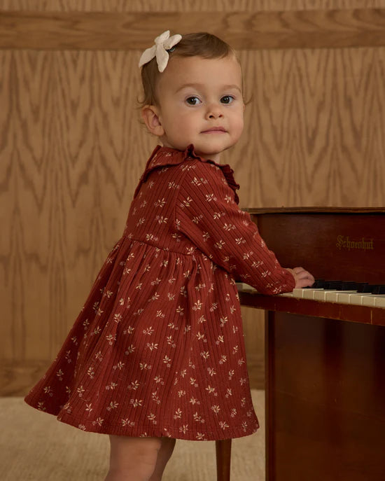 RYLEE + CRU RUFFLE COLLAR DRESS - RUBY DITSY