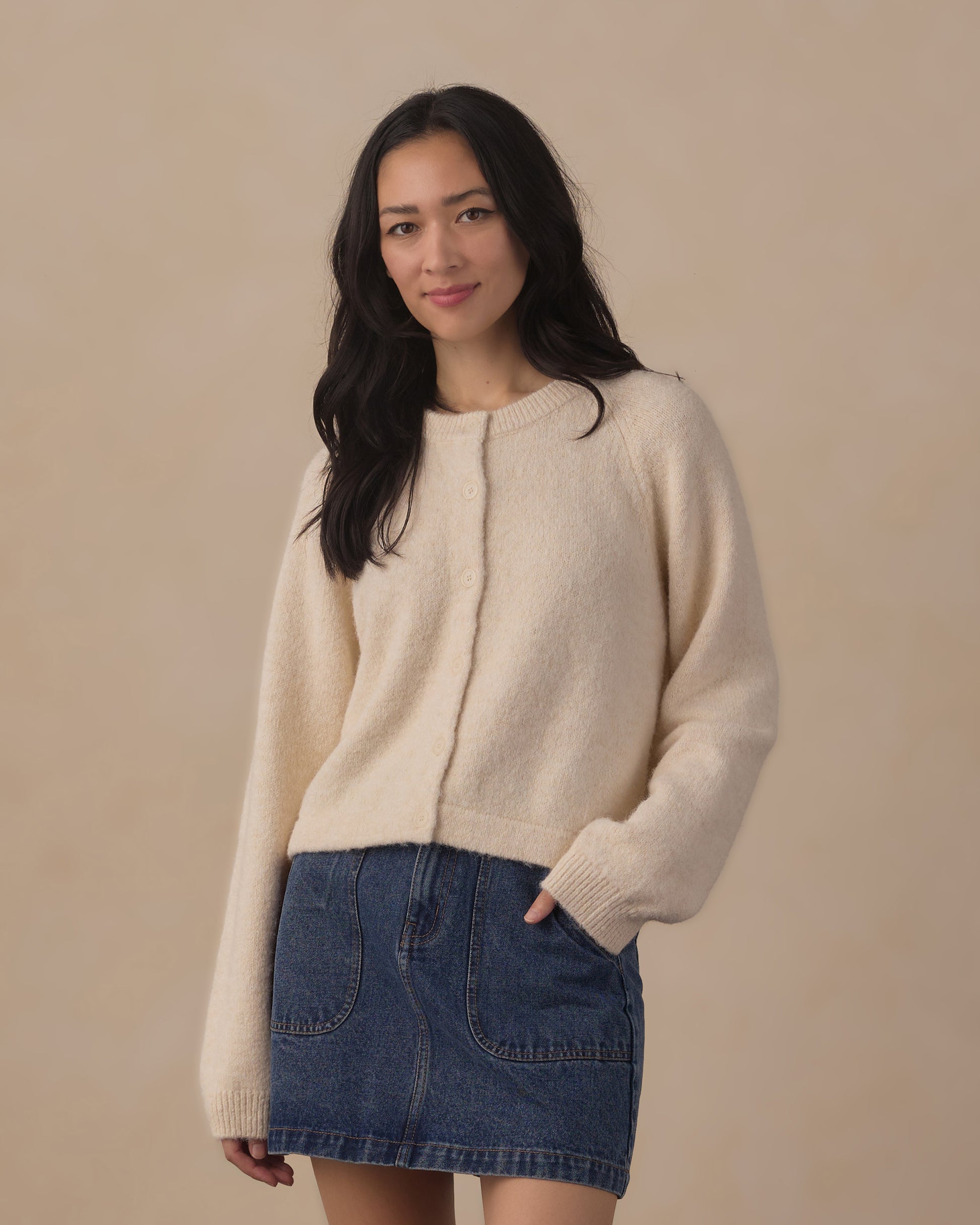 RYLEE + CRU TENNESSEE MINI DENIM SKIRT - INDIGO