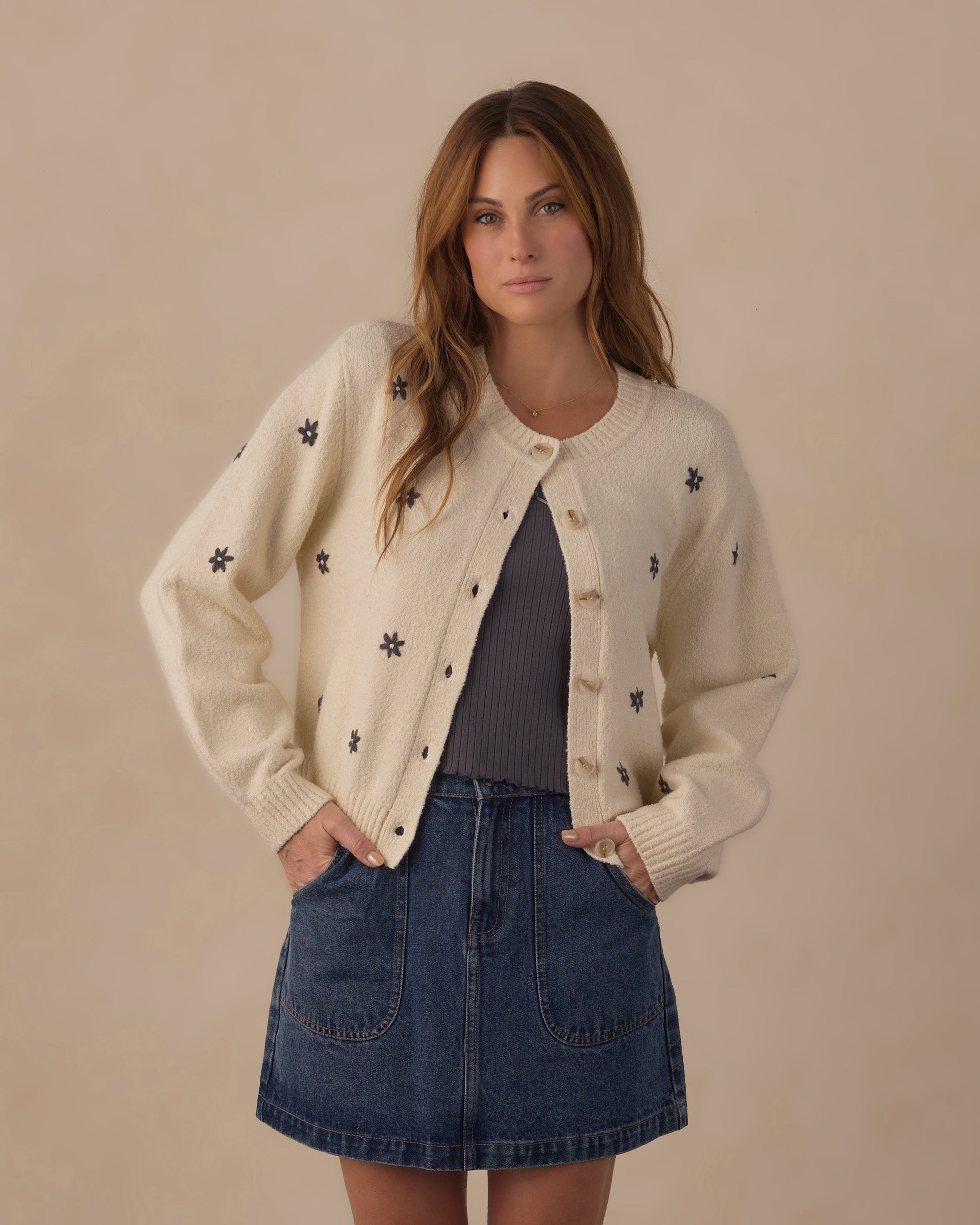 RYLEE + CRU TENNESSEE MINI DENIM SKIRT - INDIGO