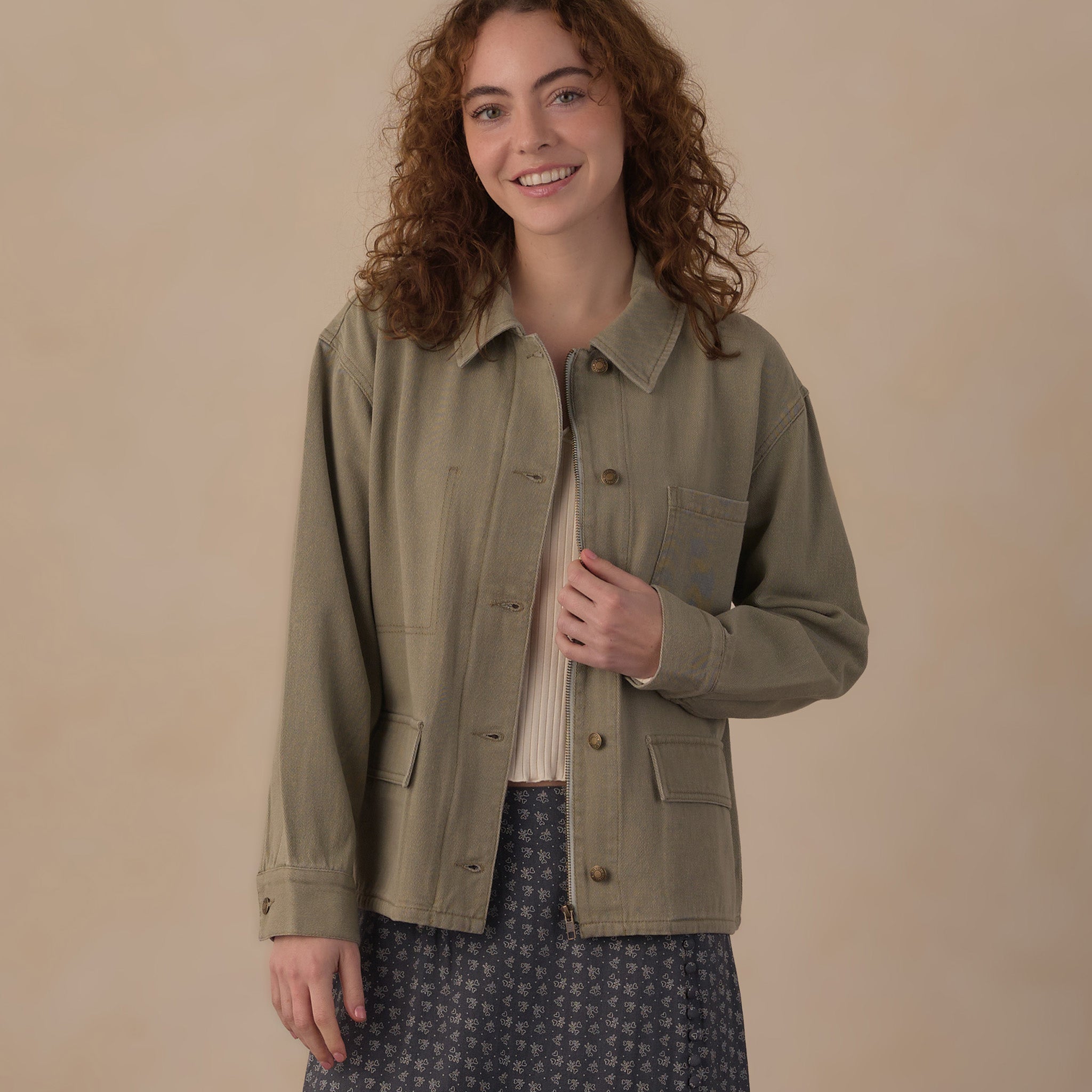 RYLEE + CRU CLAIRE BARN JACKET - SAGE