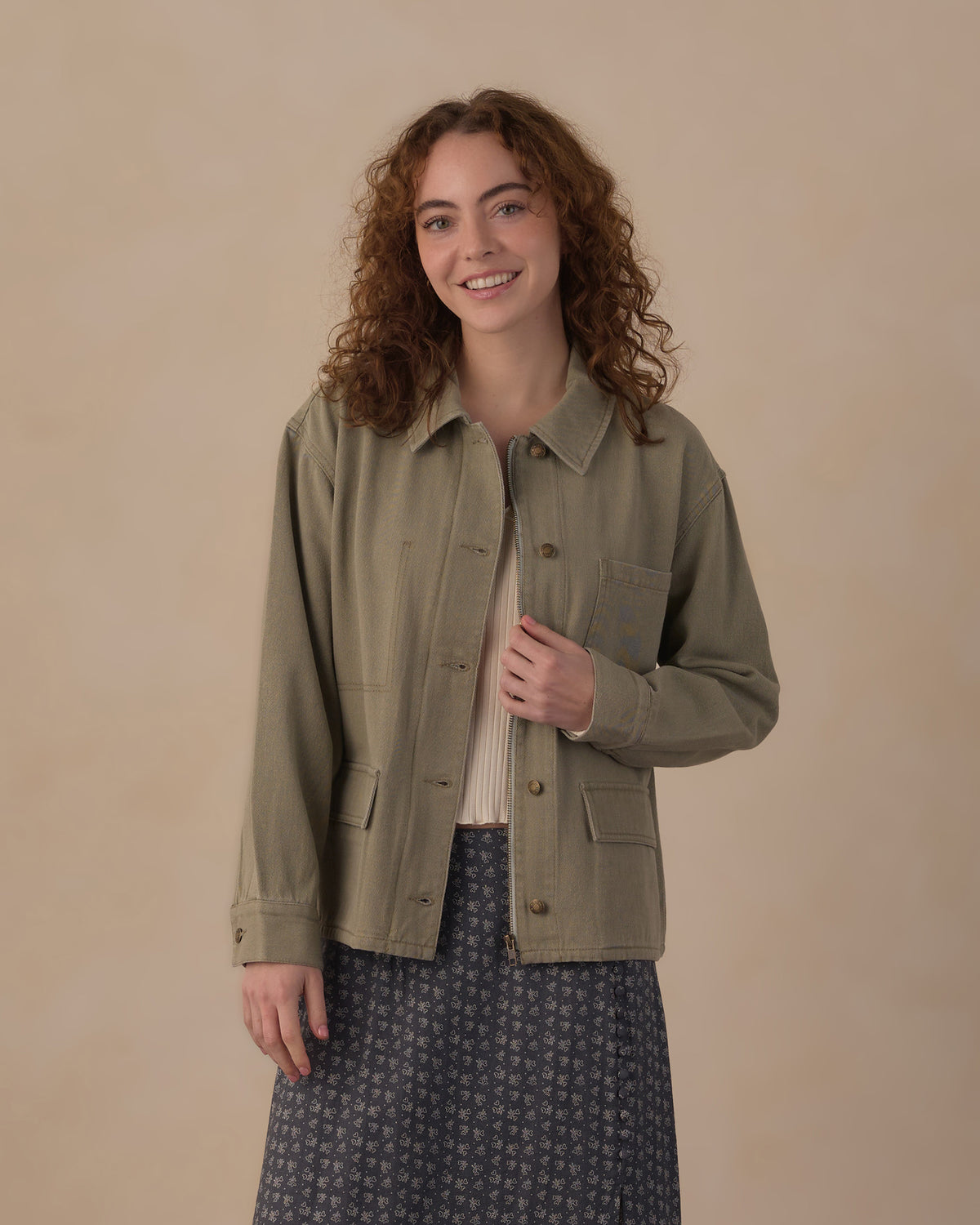 RYLEE + CRU CLAIRE BARN JACKET - SAGE