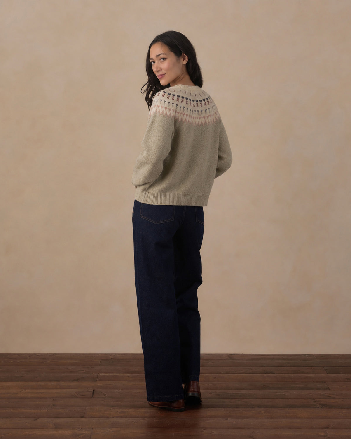 RYLEE + CRU FAIR ISLE SWEATER - SAGE