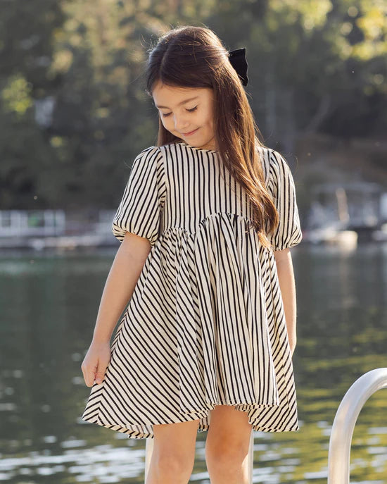 RYLEE + CRU ROSE DRESS - WAVY STRIPE