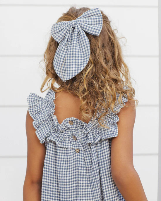 RYLEE + CRU LENNON DRESS - MARINE GINGHAM