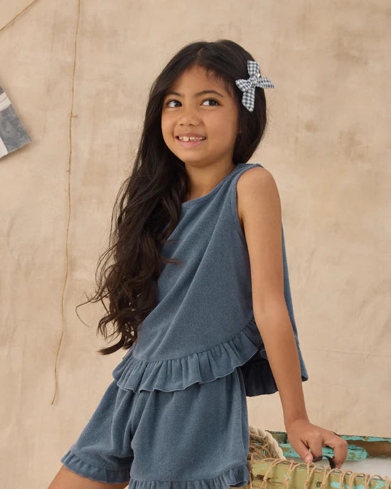 RYLEE + CRU 2PK BOWS - MARINE GINGHAM