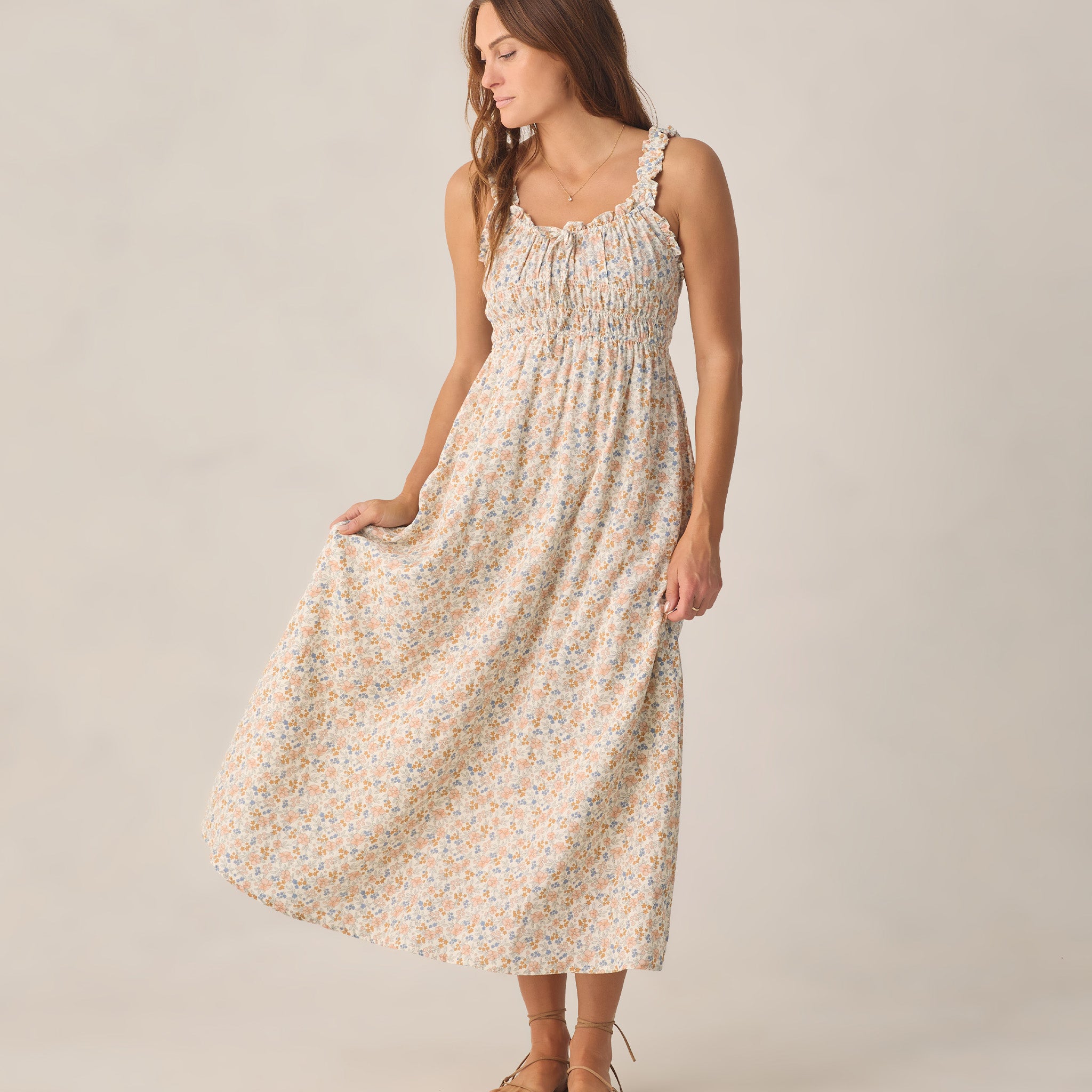 RYLEE + CRU JANE DRESS - FLOWER FIELD