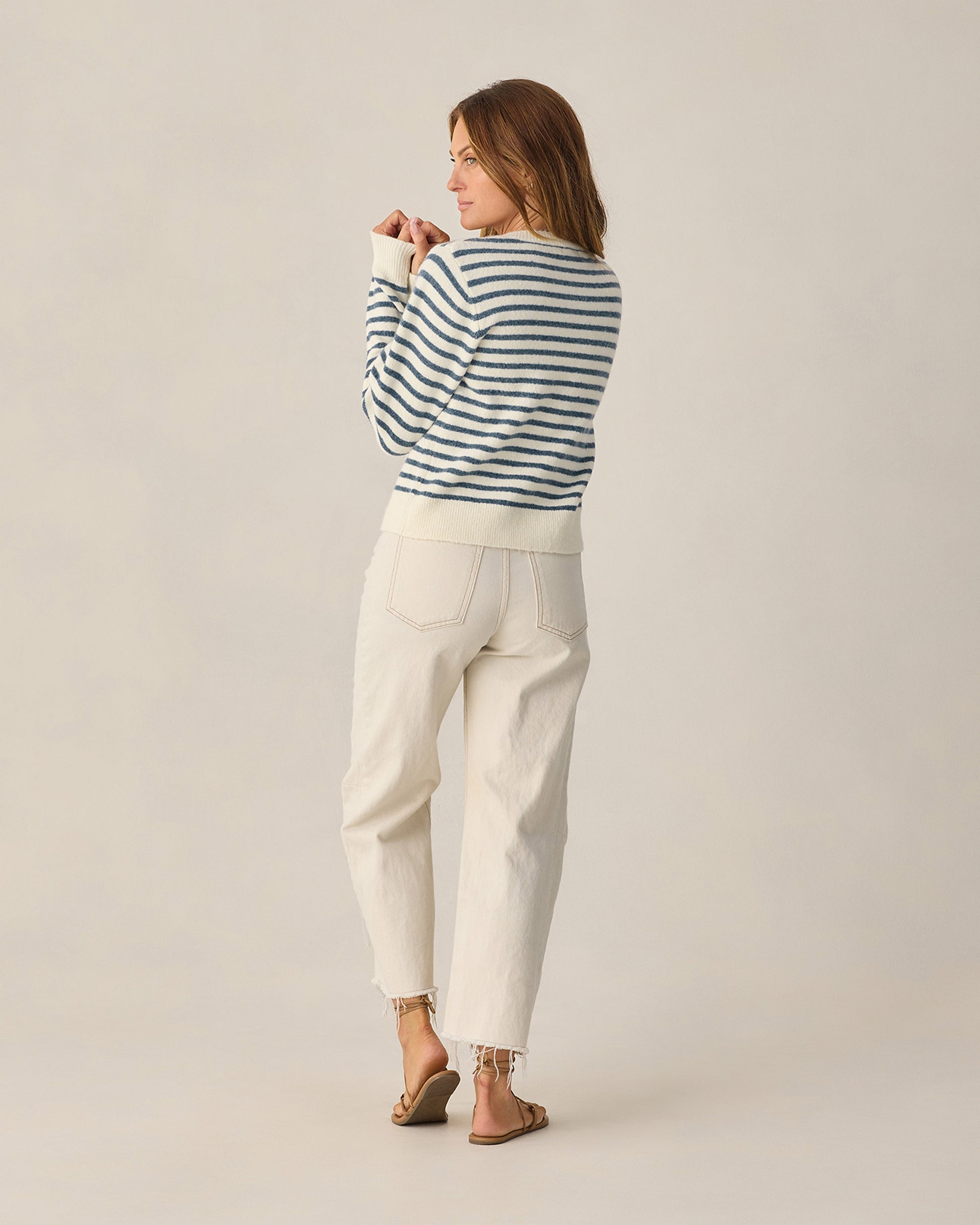 RYLEE + CRU CLASSIC CARDIGAN - MARITIME STRIPE