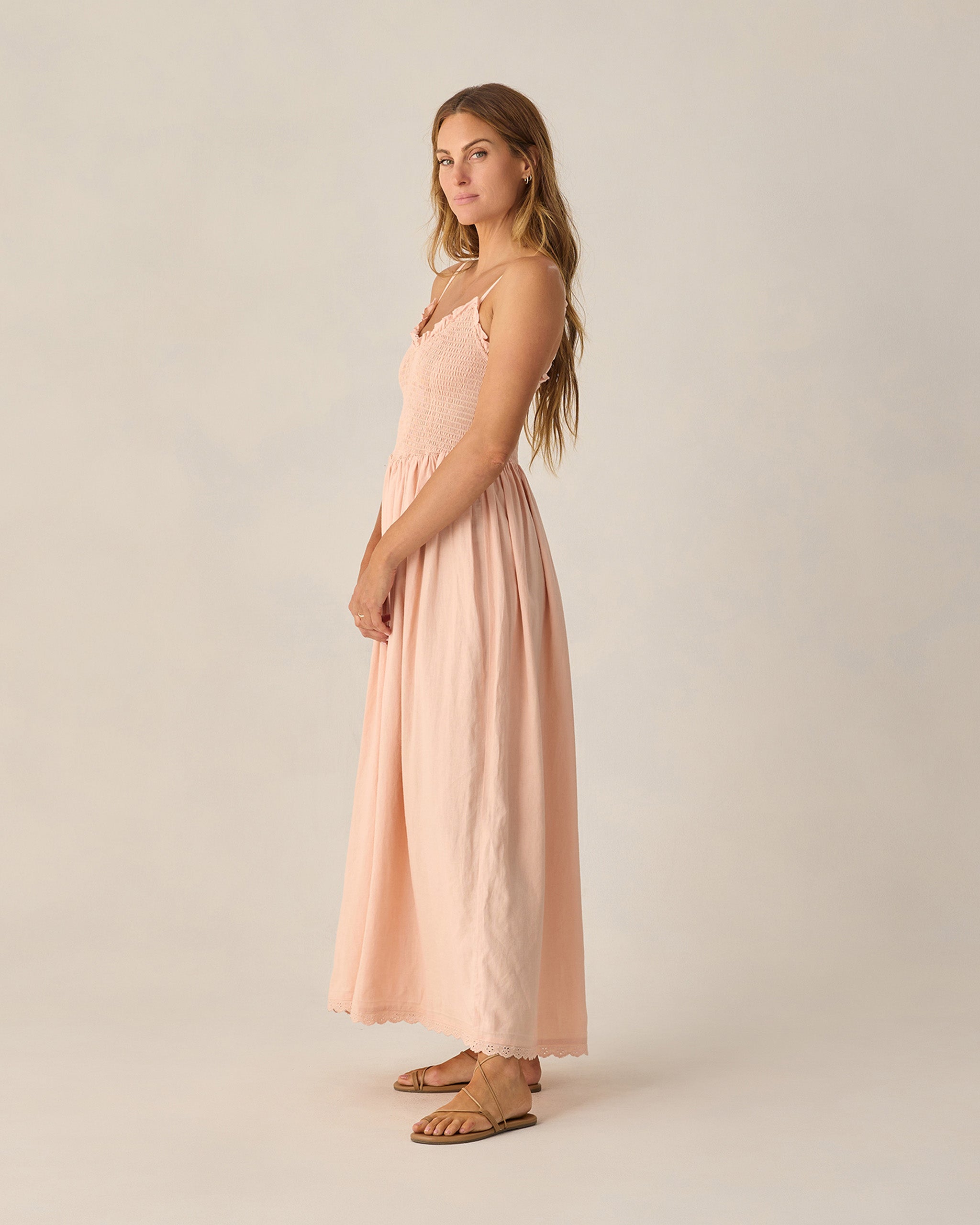 RYLEE + CRU CHRISSY DRESS - BLUSH