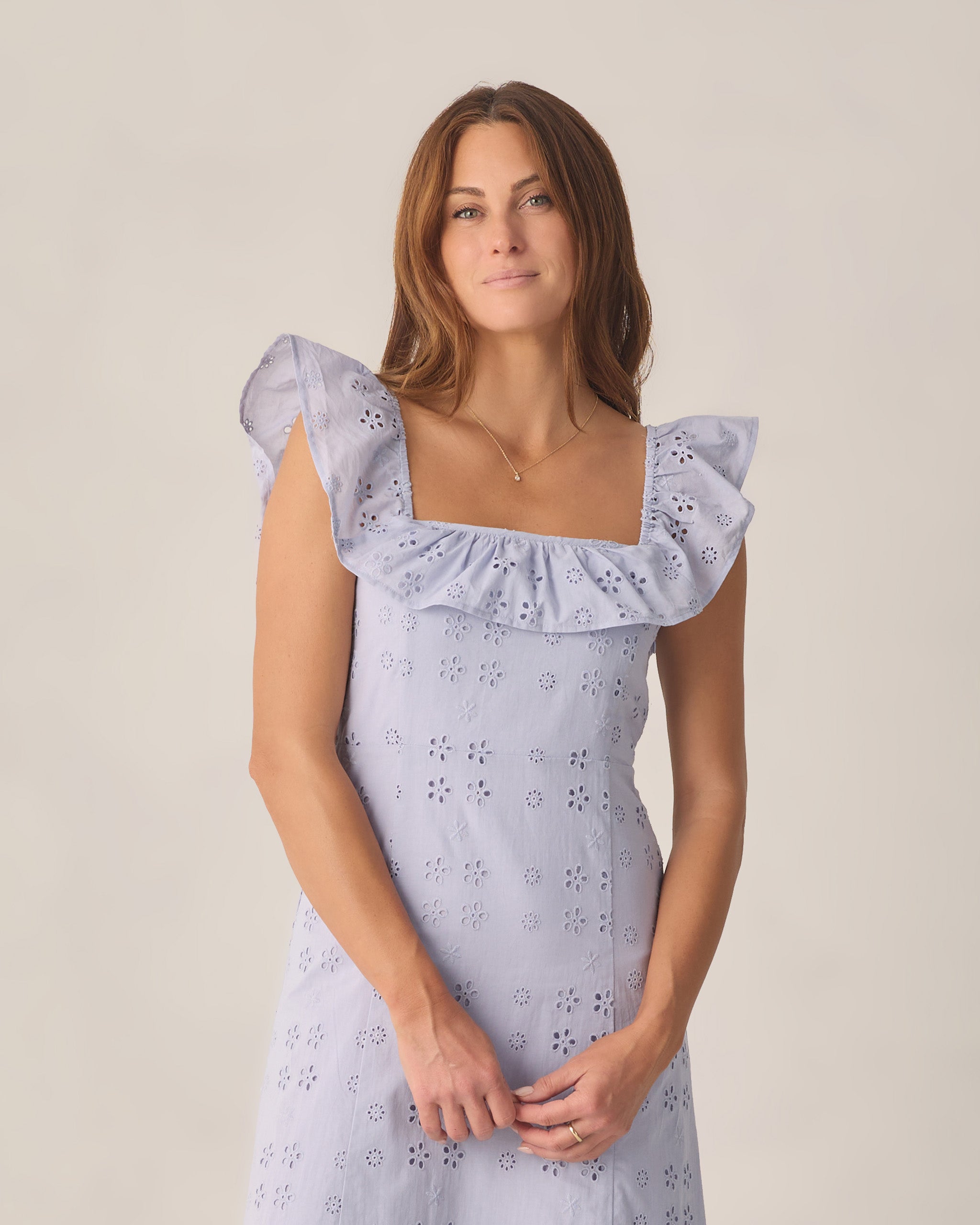 RYLEE + CRU BIANCA MAXI DRESS - PERIWINKLE