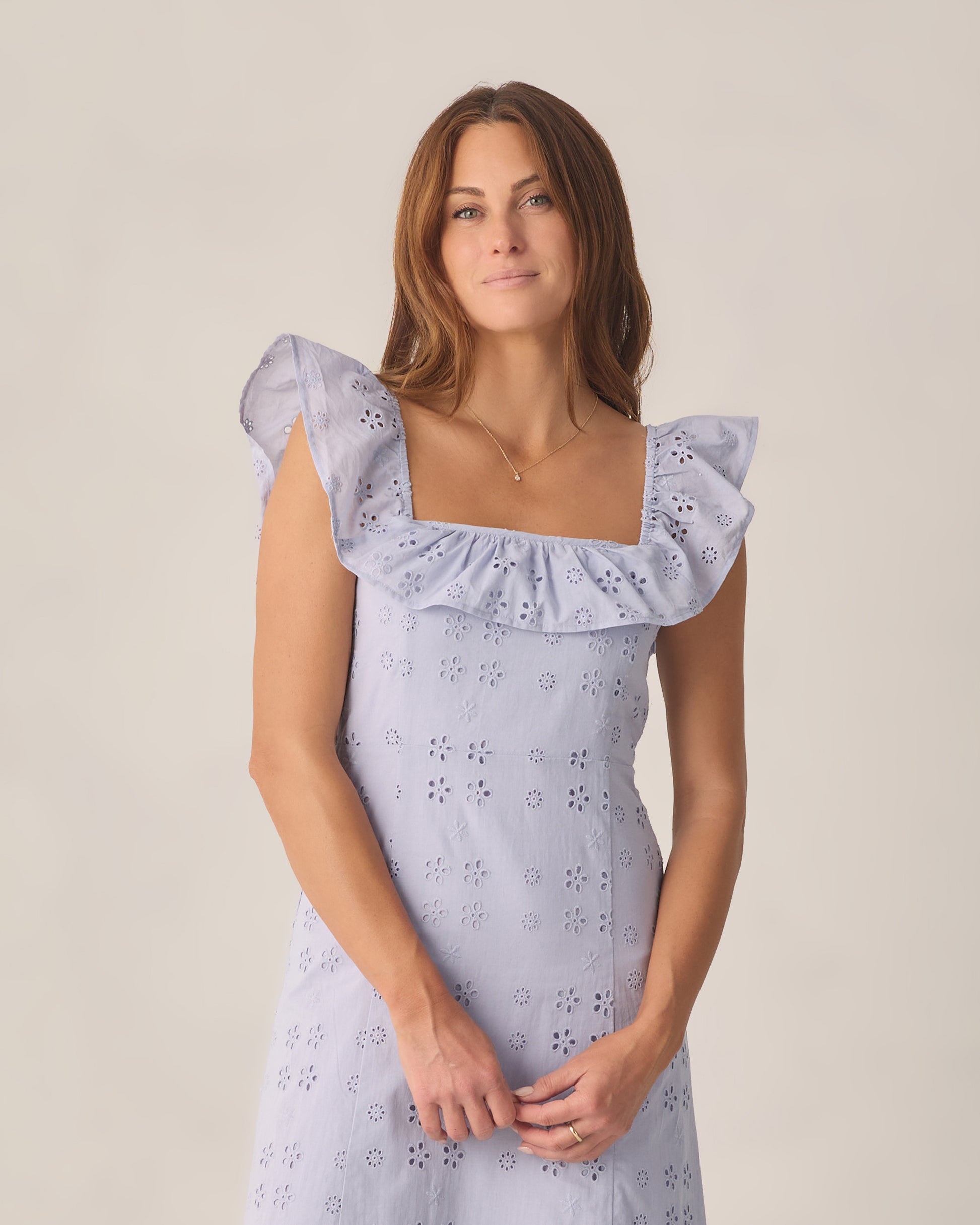 RYLEE + CRU BIANCA MAXI DRESS - PERIWINKLE