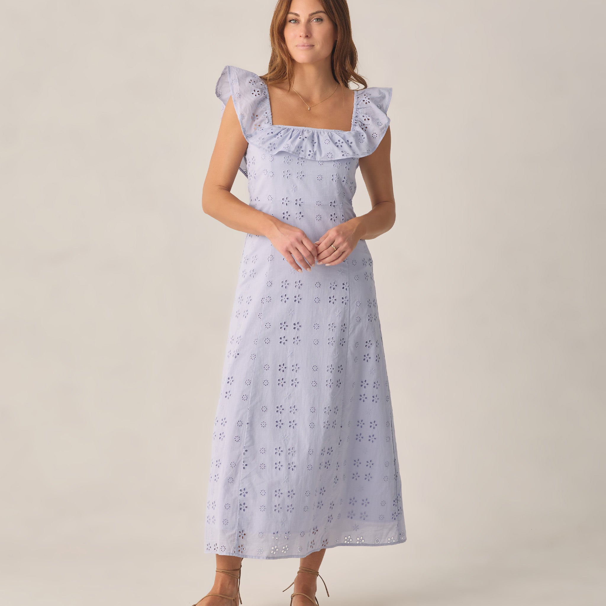 RYLEE + CRU BIANCA MAXI DRESS - PERIWINKLE