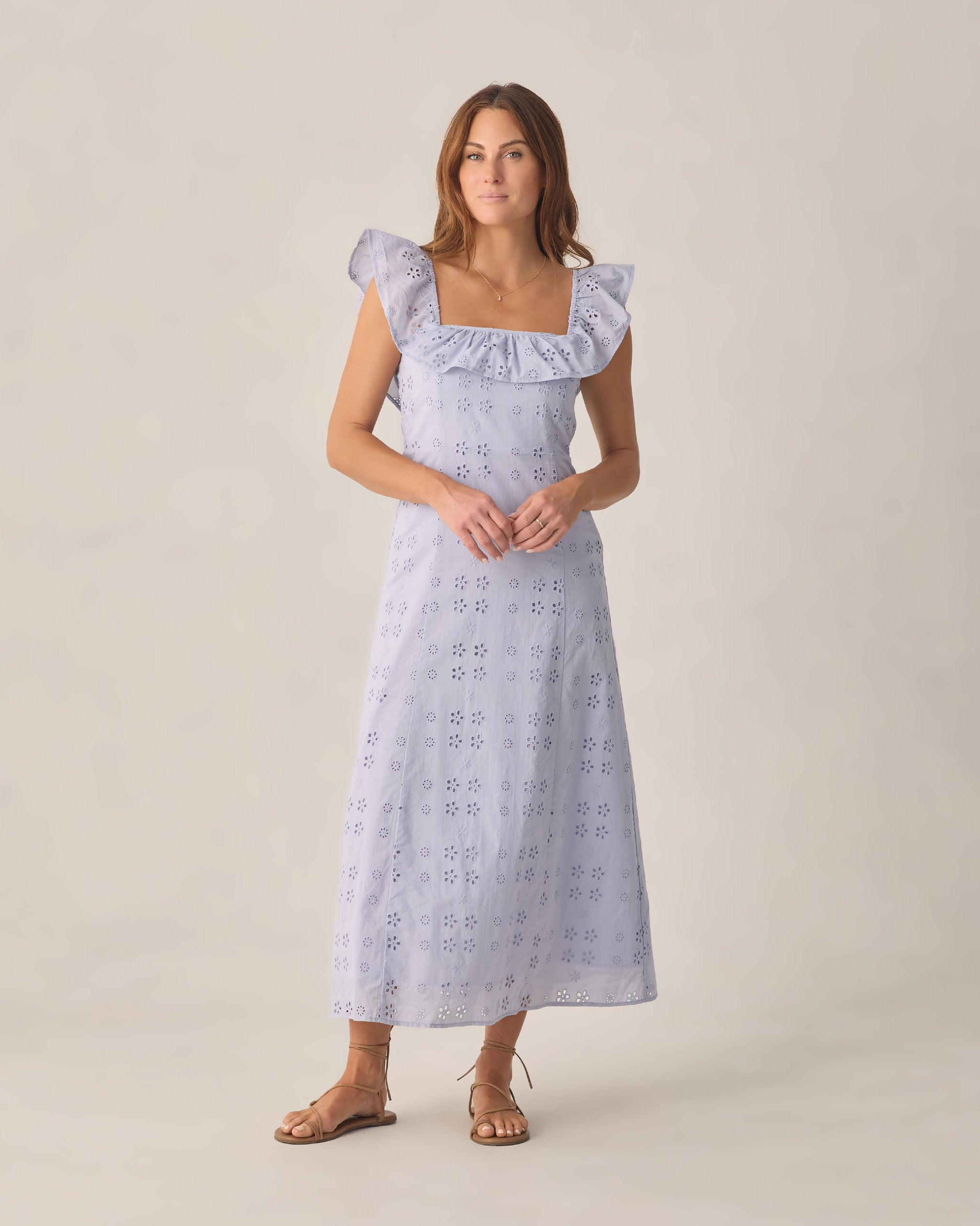 RYLEE + CRU BIANCA MAXI DRESS - PERIWINKLE
