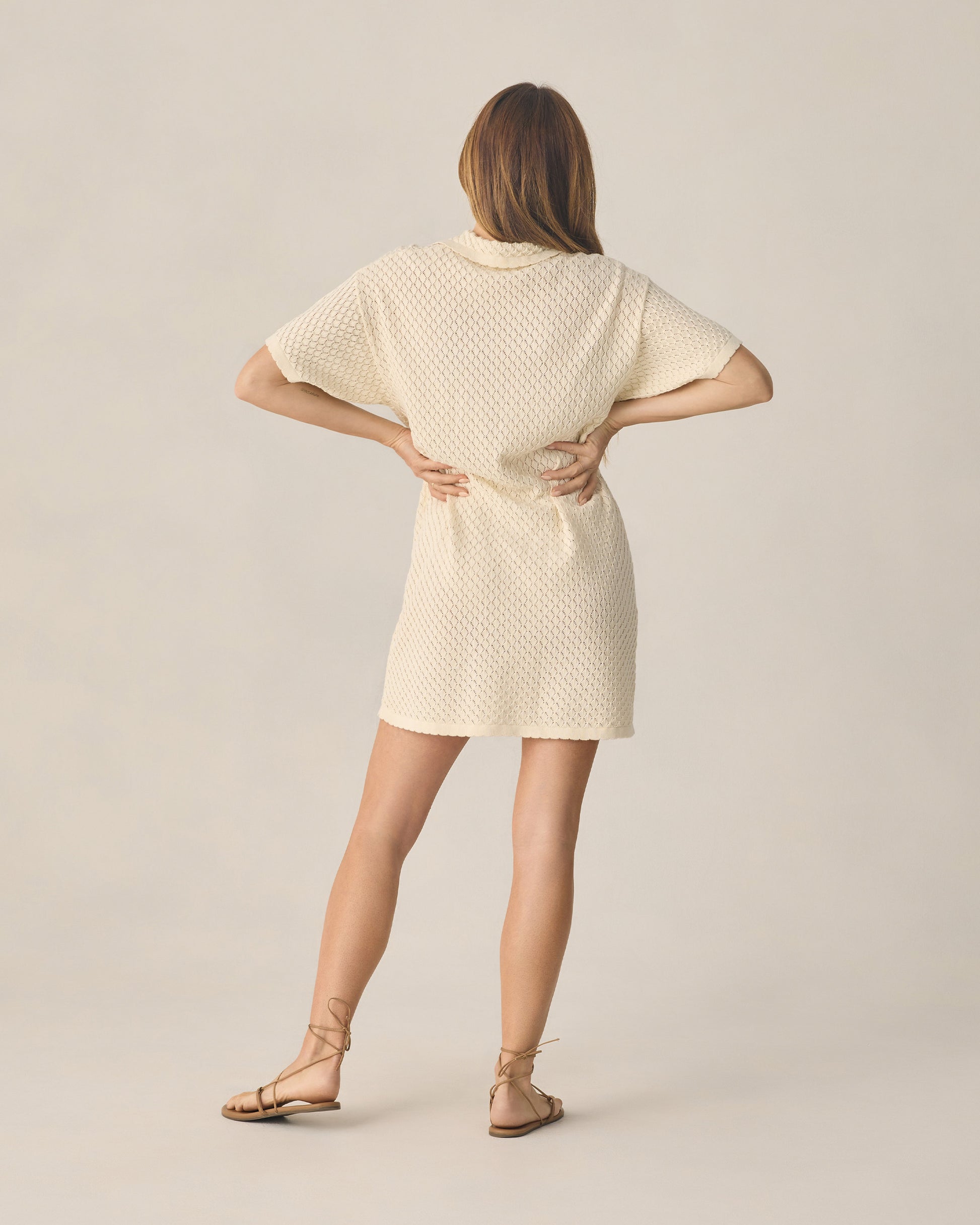 RYLEE + CRU CROCHET COVER UP - NATURAL