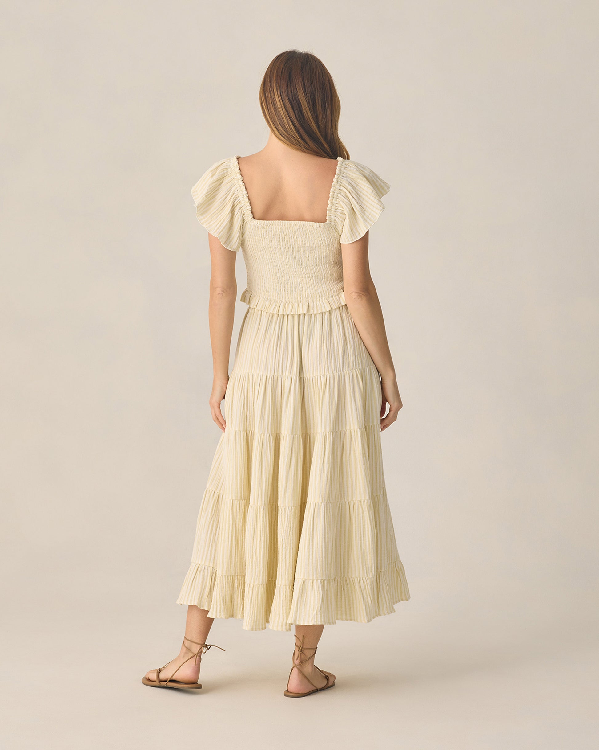 RYLEE + CRU ZAYLA TOP - CITRON STRIPE