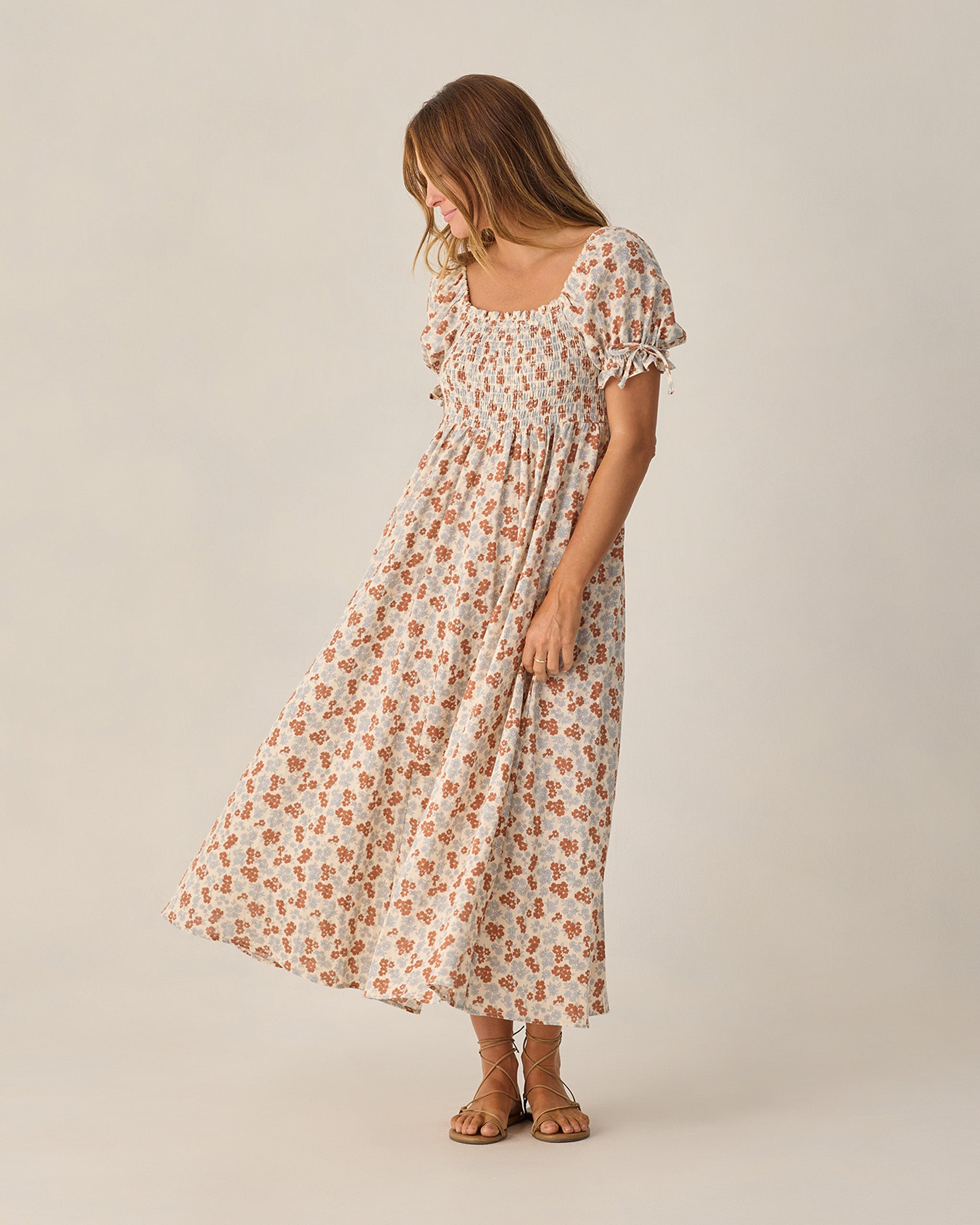 RYLEE + CRU DALLAS MIDI DRESS - AMERICANA FLORAL