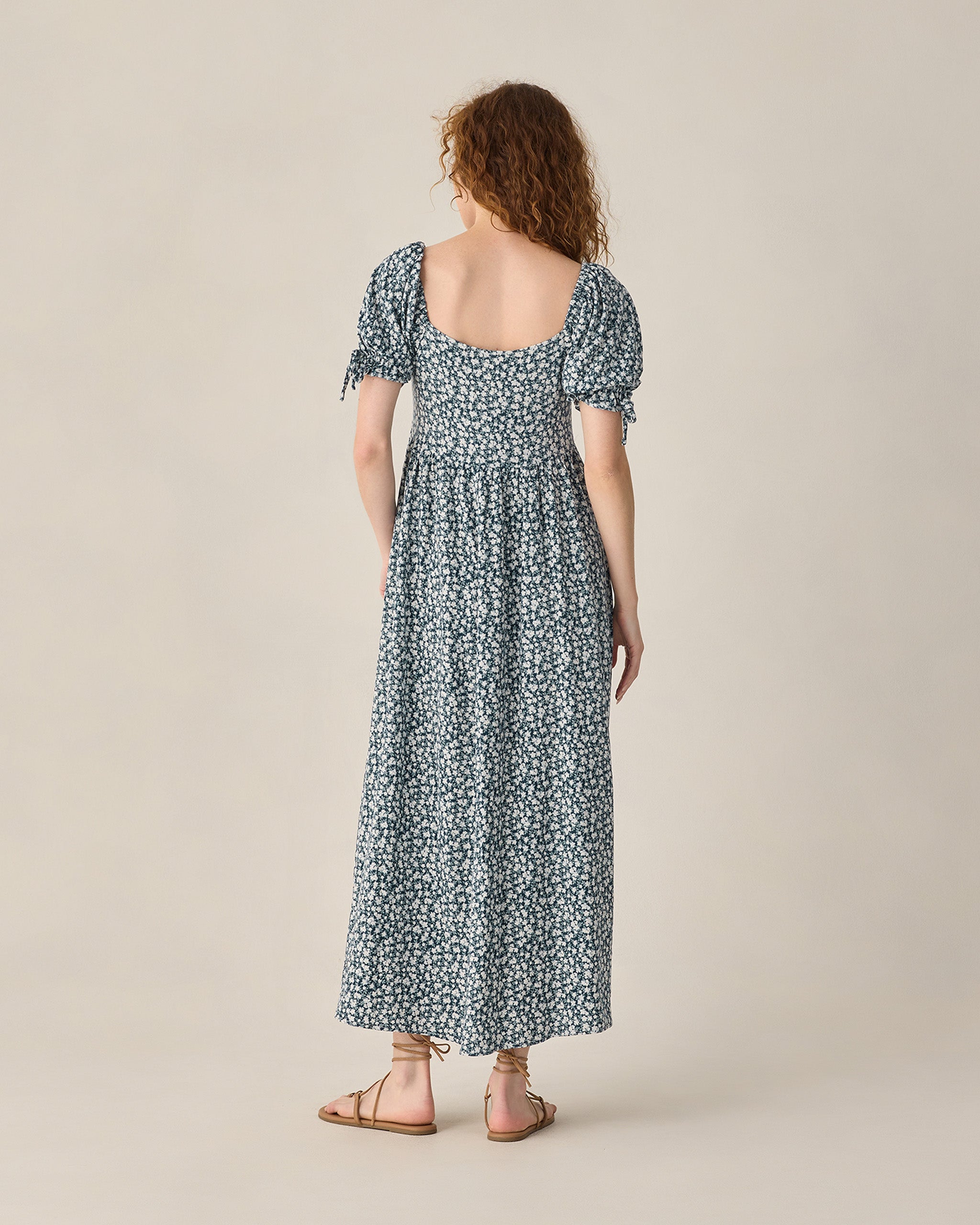 RYLEE + CRU DALLAS MIDI DRESS - NAVY FLORAL