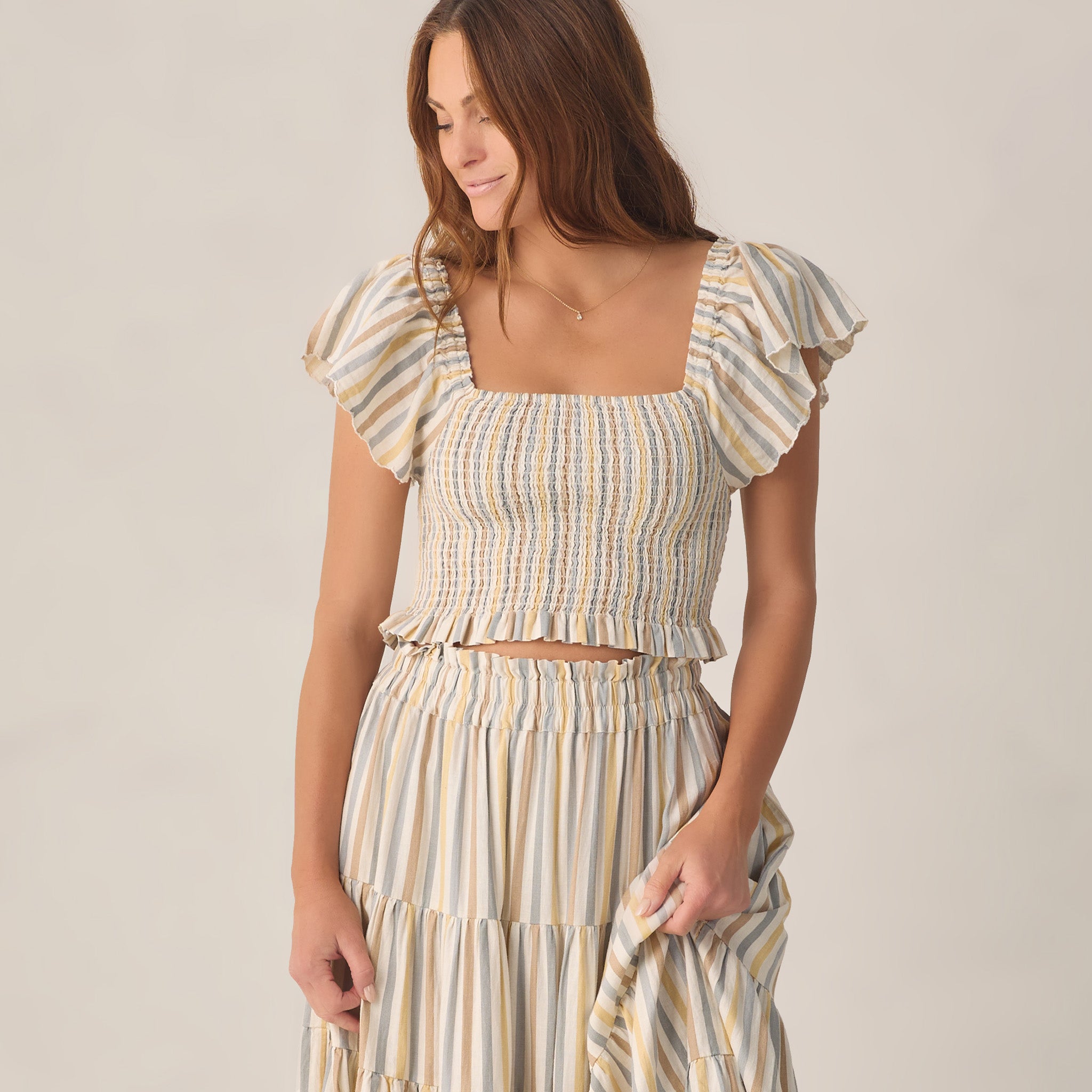RYLEE + CRU ZAYLA TOP - VALENCIA STRIPE