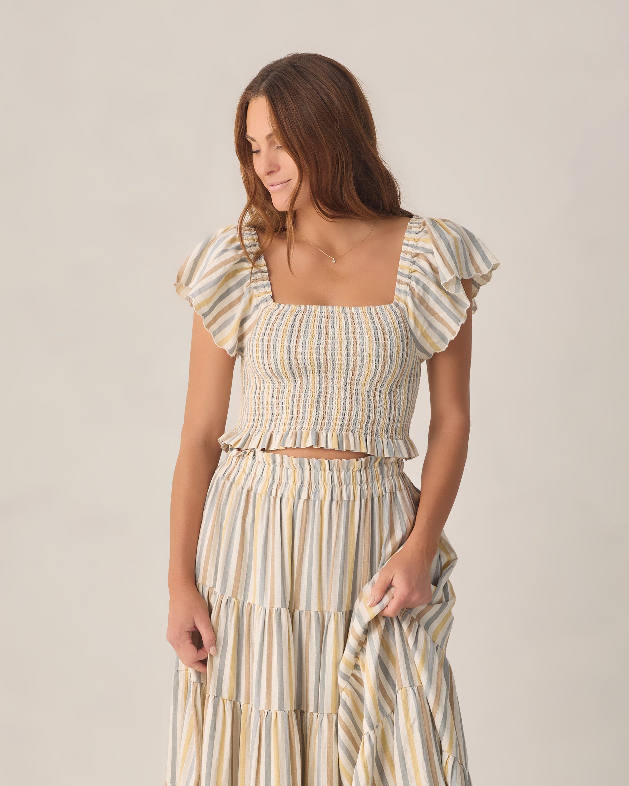 RYLEE + CRU ZAYLA TOP - VALENCIA STRIPE