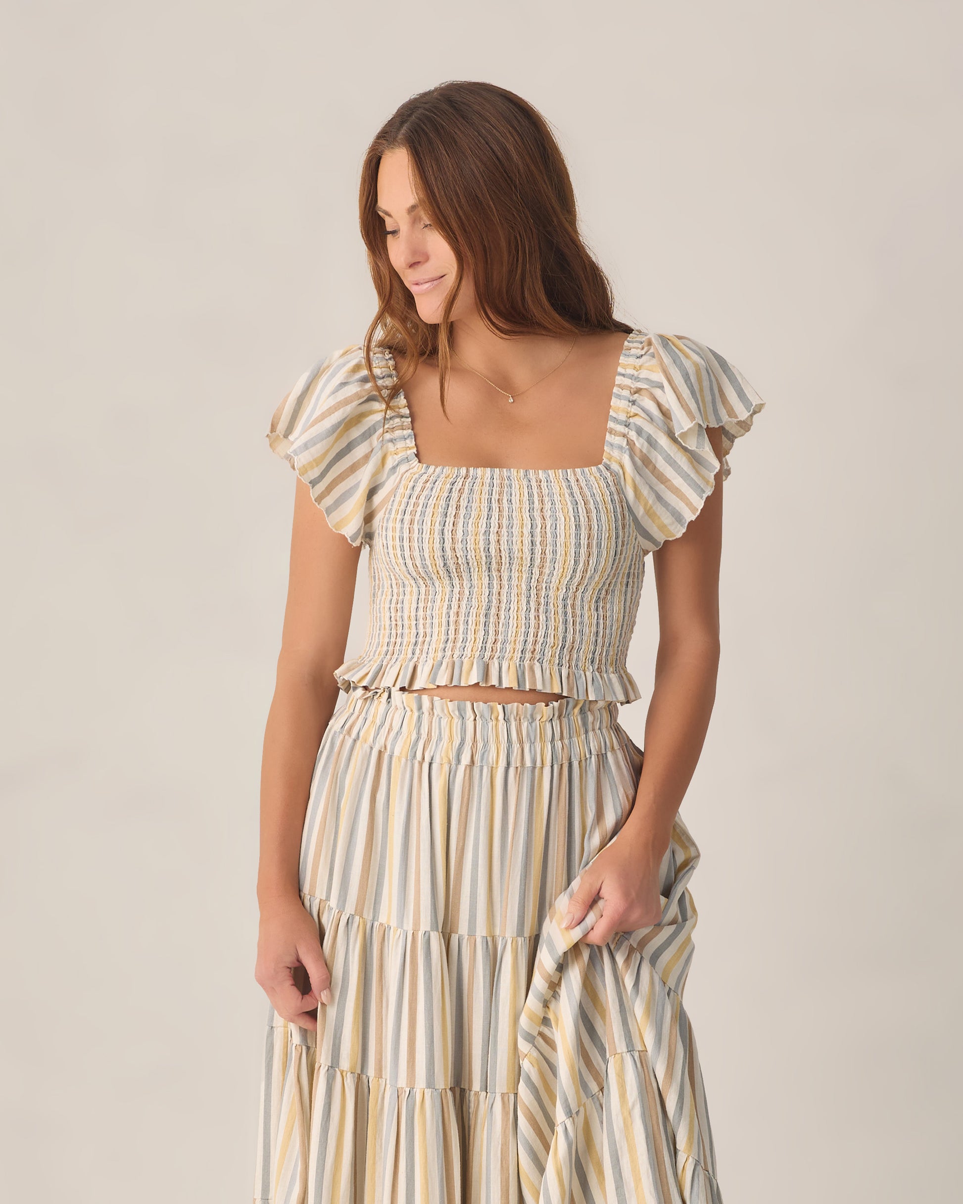 RYLEE + CRU ZAYLA TOP - VALENCIA STRIPE