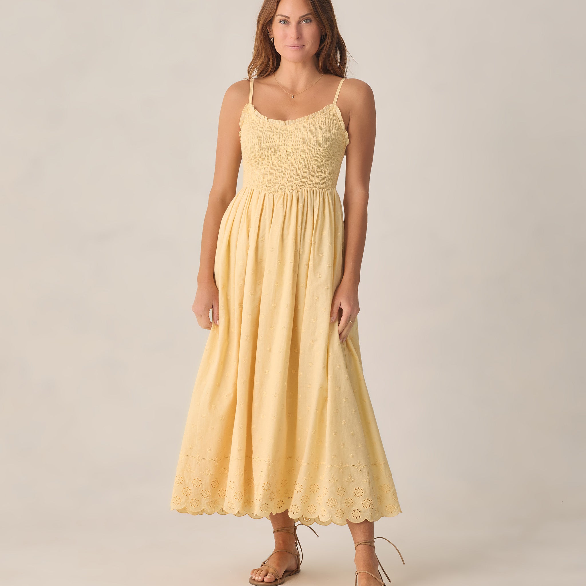 RYLEE + CRU CHRISSY DRESS - LEMON