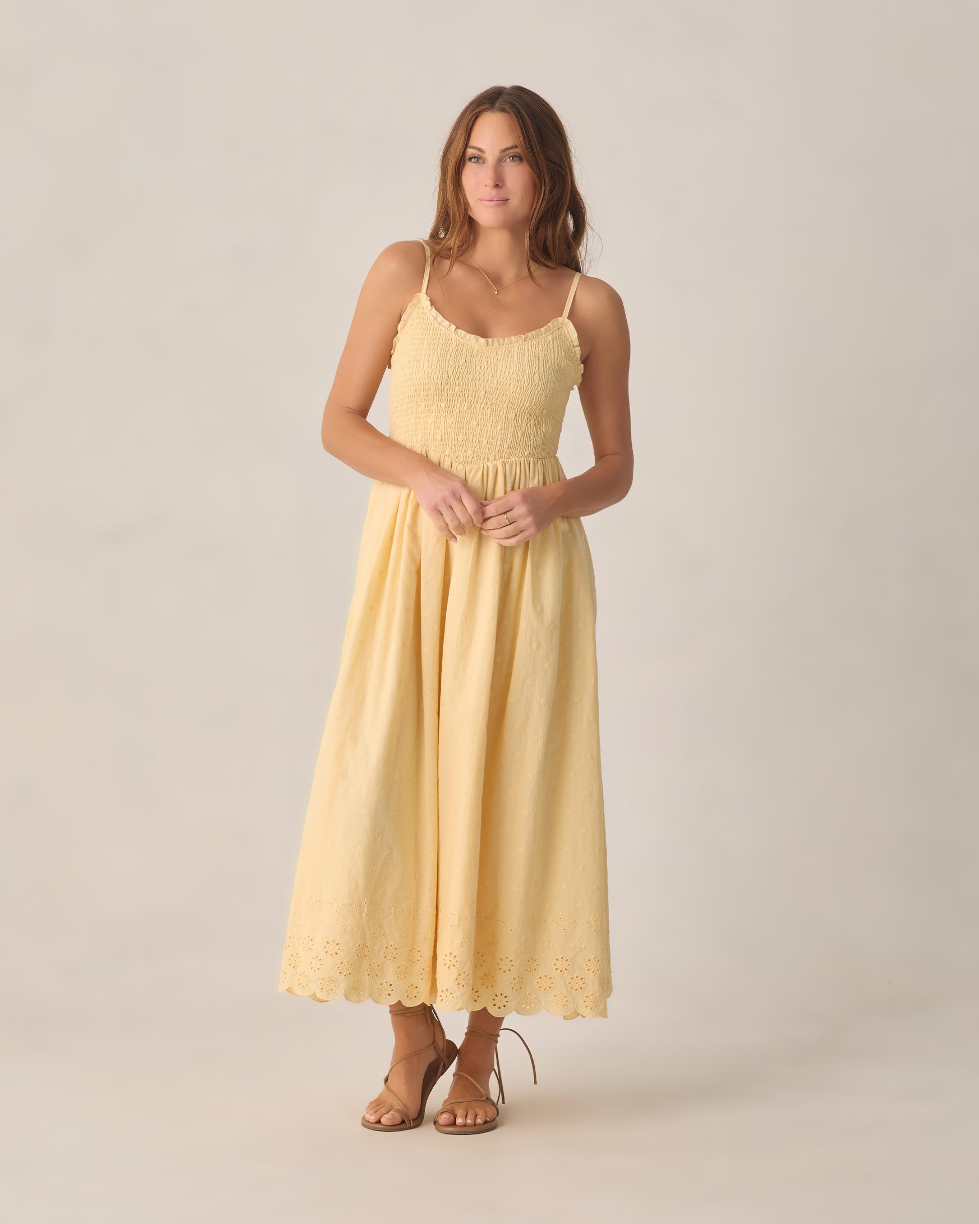 RYLEE + CRU CHRISSY DRESS - LEMON