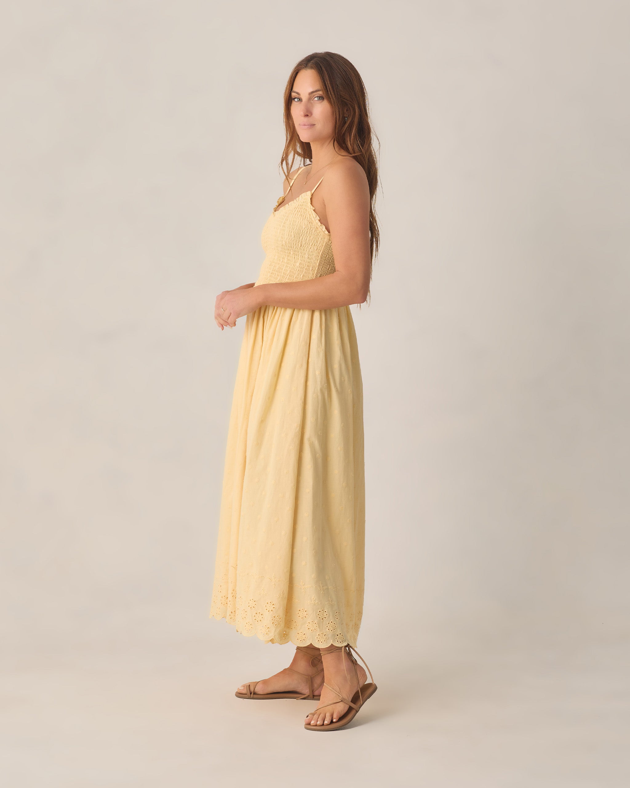 RYLEE + CRU CHRISSY DRESS - LEMON