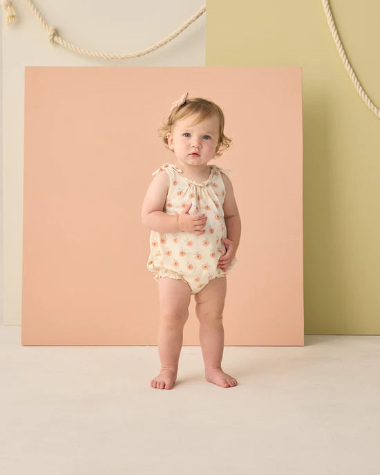 RYLEE + CRU SHOULDER TIE BUBBLE - PEACHES