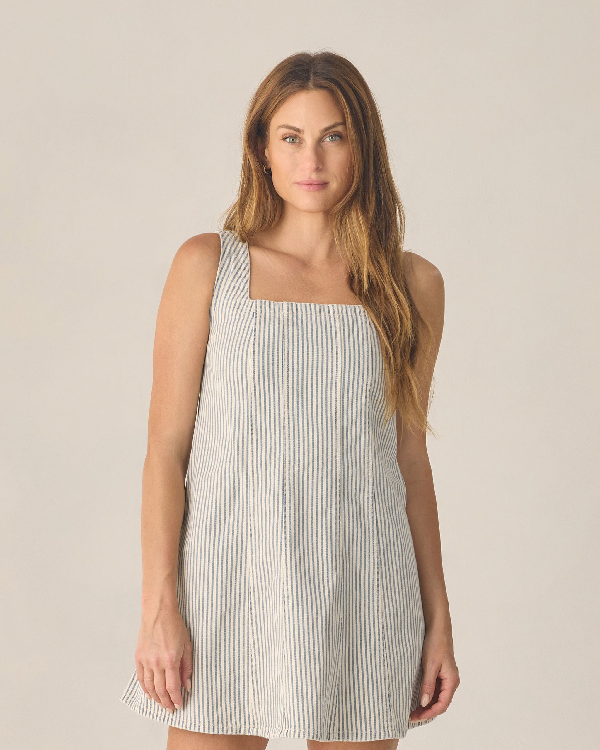 RYLEE + CRU MAEVE MINI DRESS - RAILROAD STRIPE